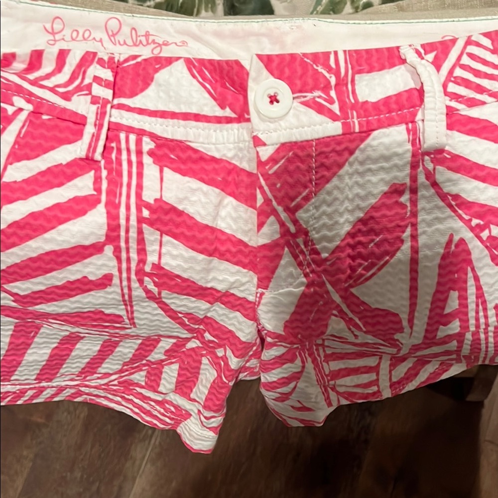 Lilly Pulitzer High Waist Pink and White Shorts